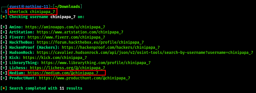 result of using sherlock